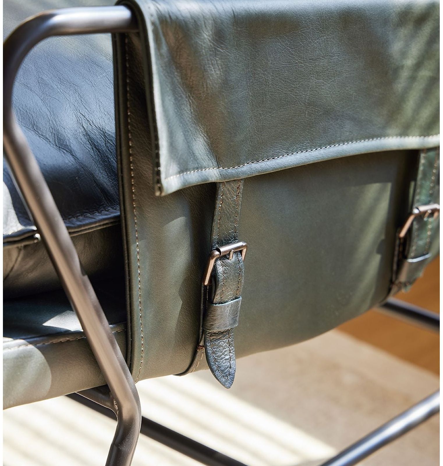Mobital Meier Lounge Chair - Moss Green, Leather