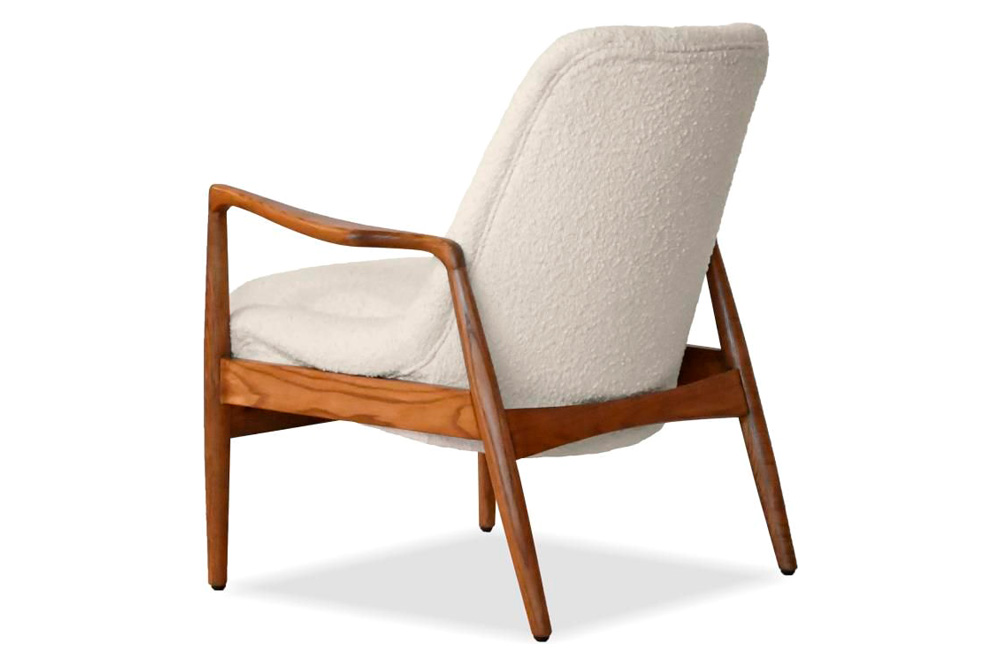 Mobital Reynolds Square Arms Lounge Chair - Cream Boucle, Fabric