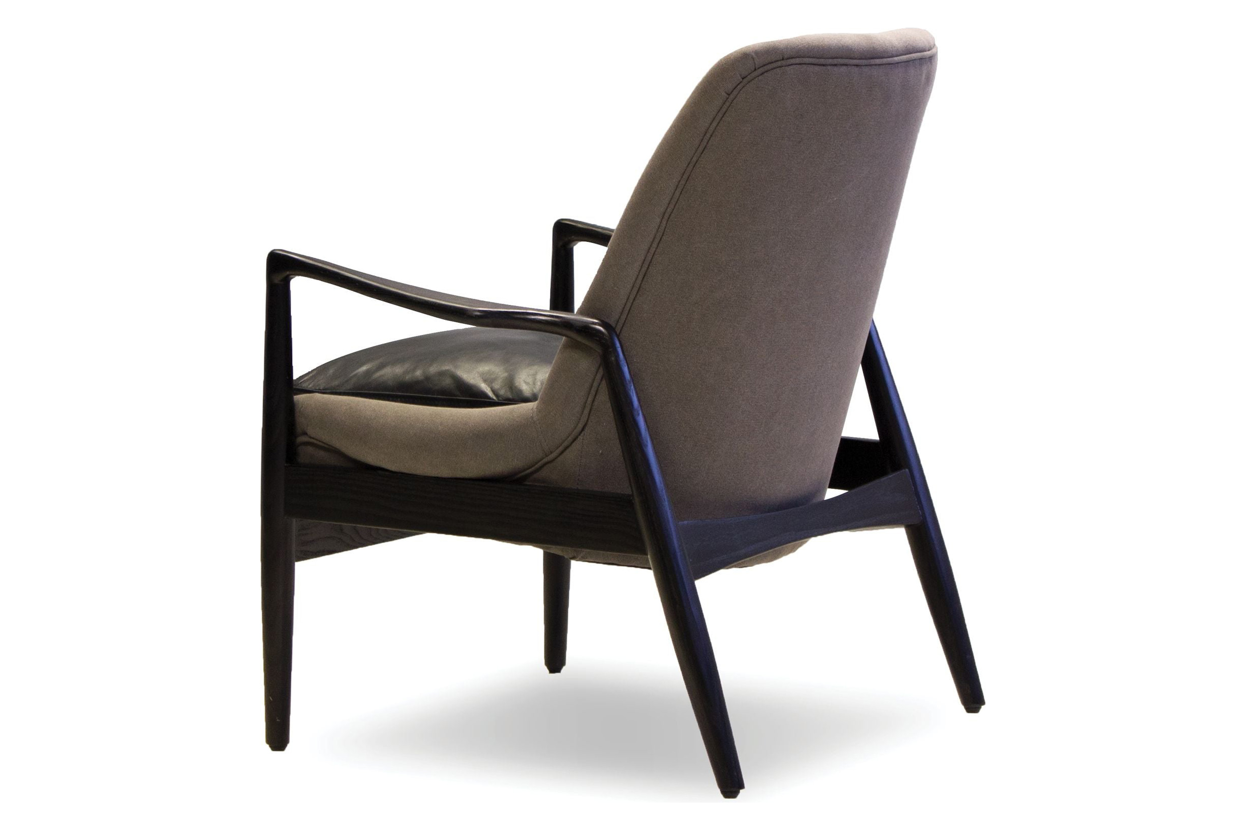 Mobital Reynolds Square Arms Lounge Chair - Gray/Black, Fabric