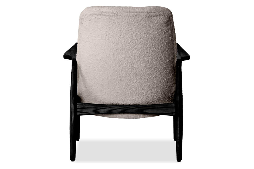 Mobital Reynolds Square Arms Lounge Chair - Smoke Boucle, Fabric