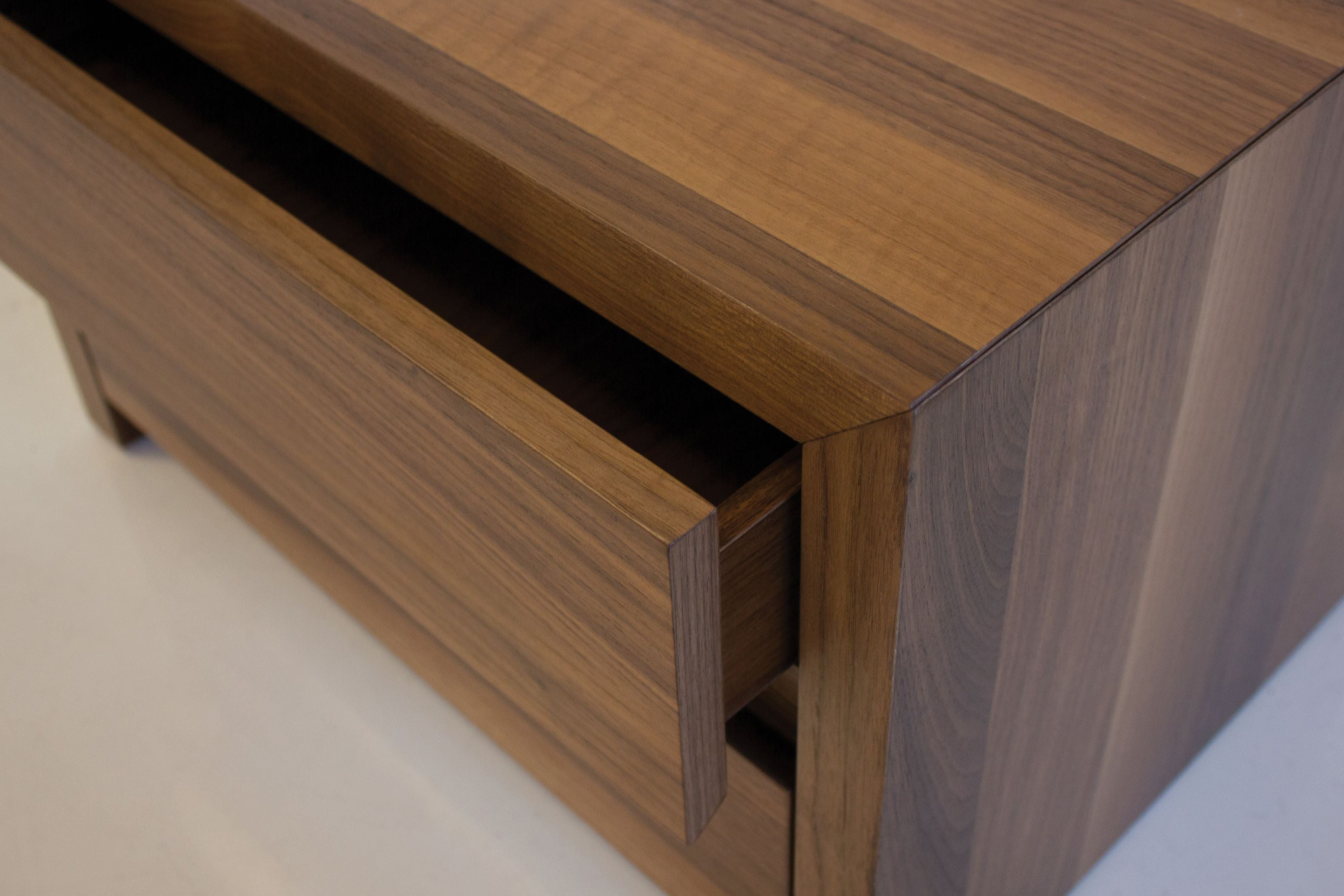 Mobital Blanche Night Table with 3 Drawers - Natural Walnut