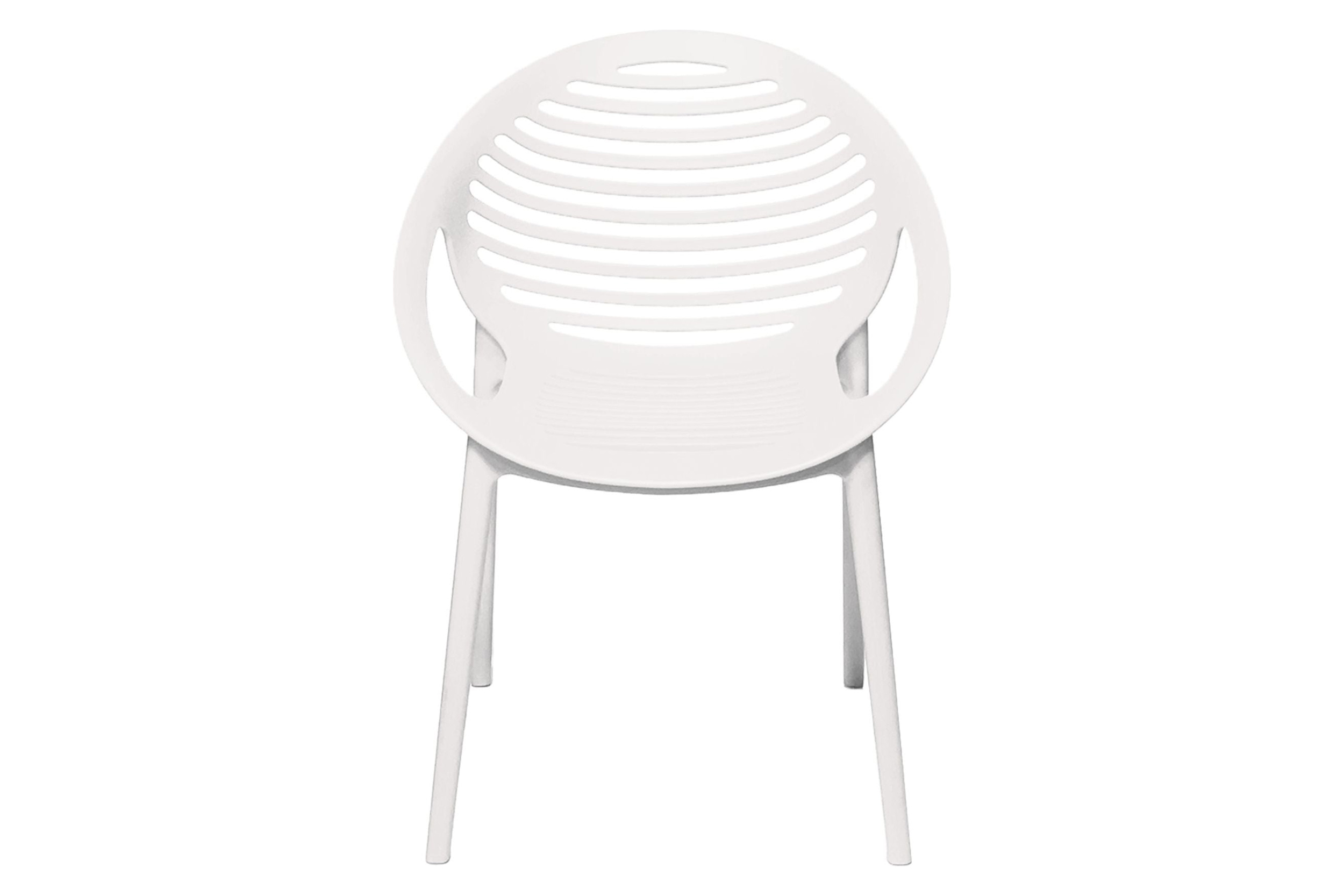 Mobital Gravely Rolled / Round Arms Armchair - White