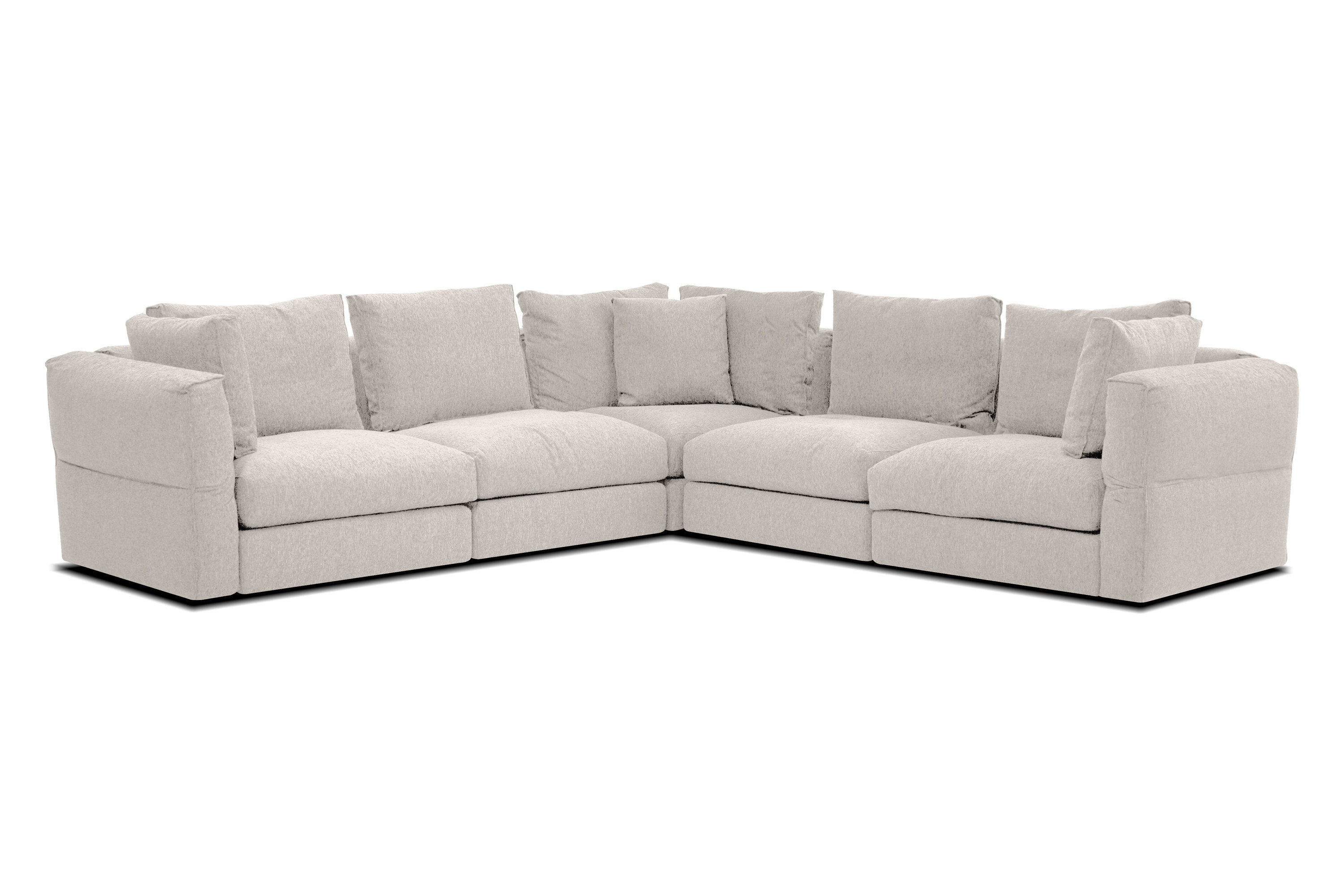 Mobital Armstrong Left Facing Chair 1 Arm of Sectional - Ivory, Fabric