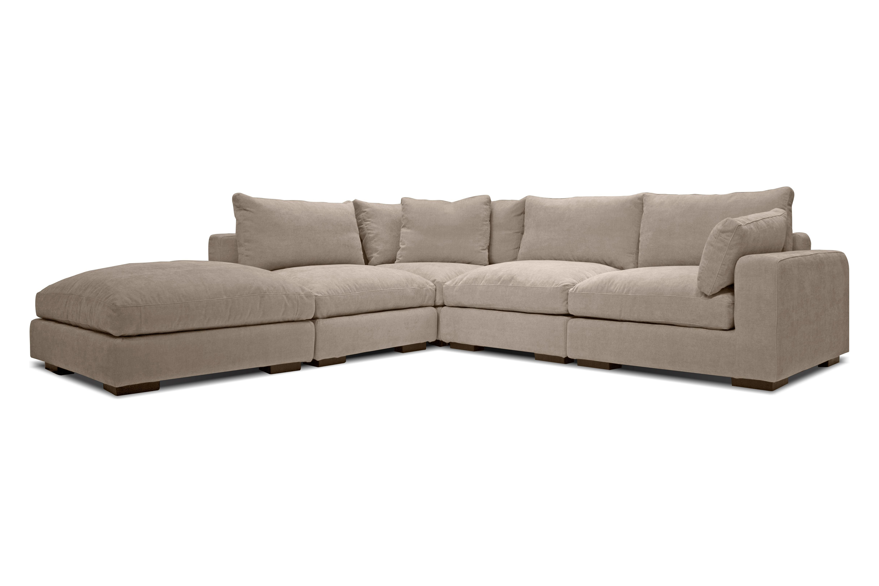 Mobital Onza Left Facing Chair 1 Arm of Sectional - Oyster, Fabric