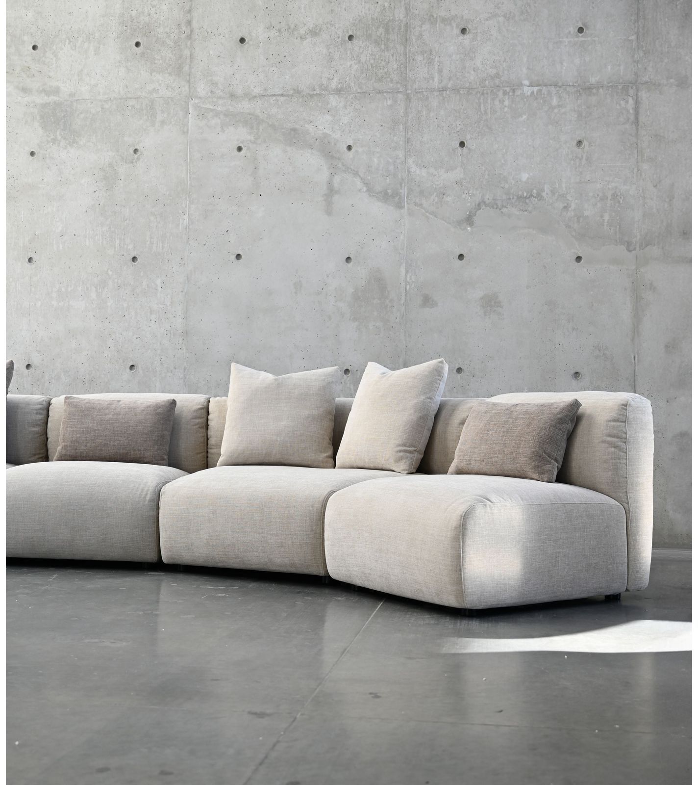 Mobital - Maarten Sectional in Desert Taupe, Fabric
