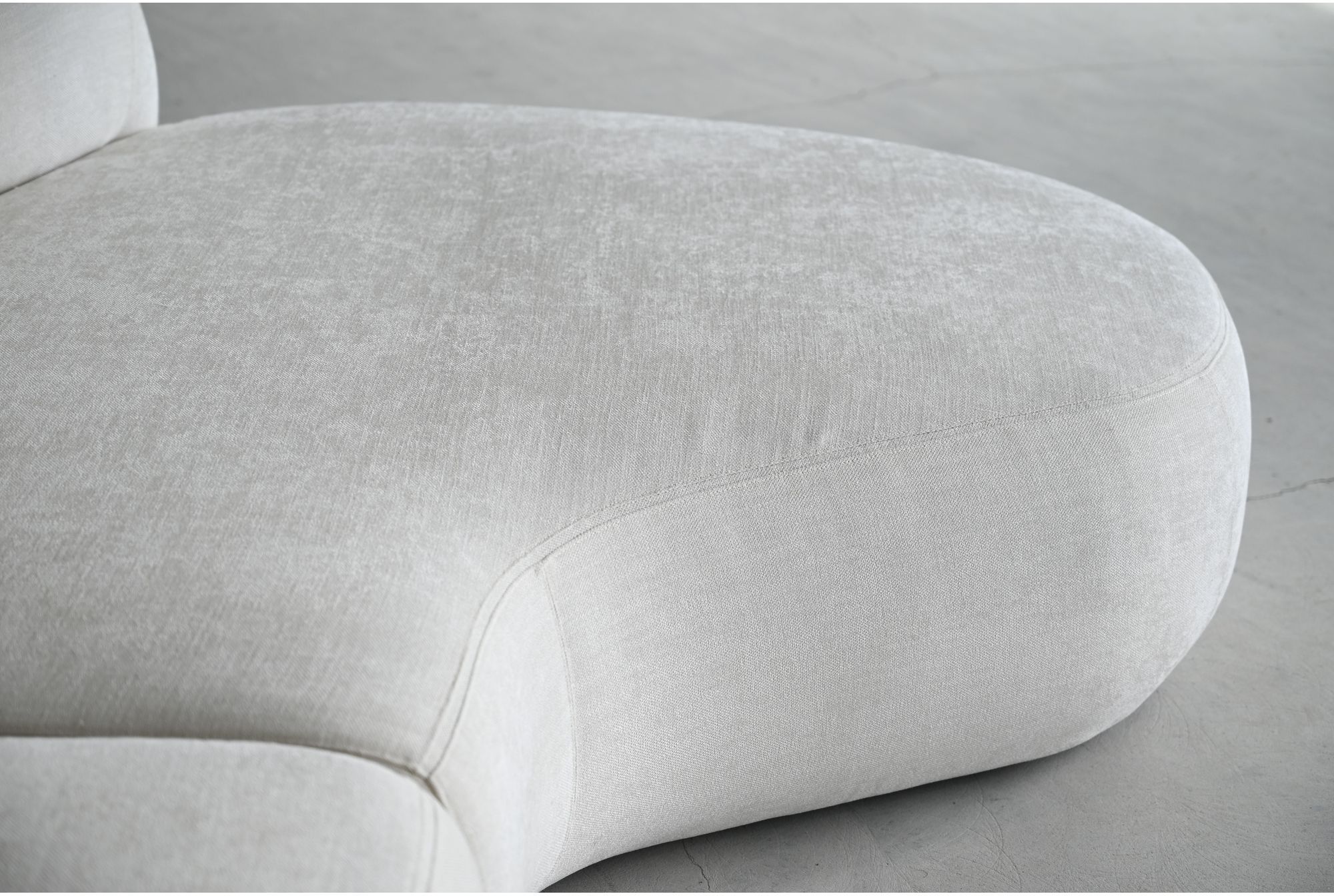 Mobital Moritz 2-Piece Chaise Facing Left Sectional - White, Fabric