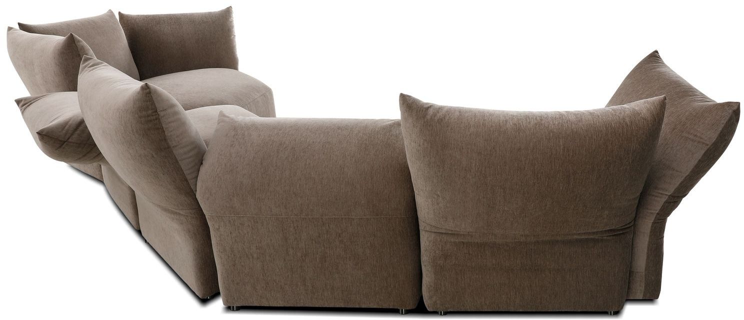 Mobital - Tobago Left Facing Sectional in Warm Taupe, Fabric