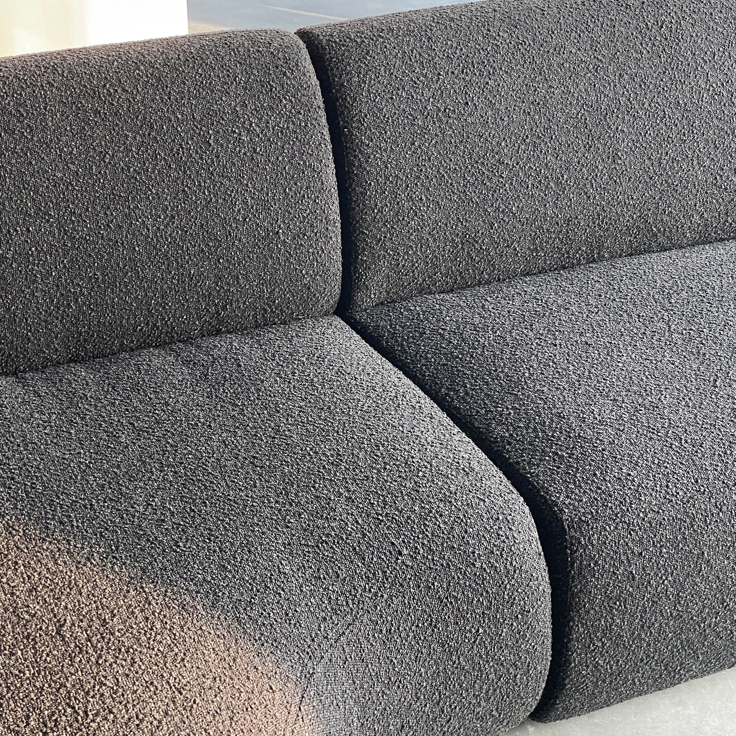 Mobital Moritz 2-Piece Chaise Facing Right Sectional - Black, Fabric