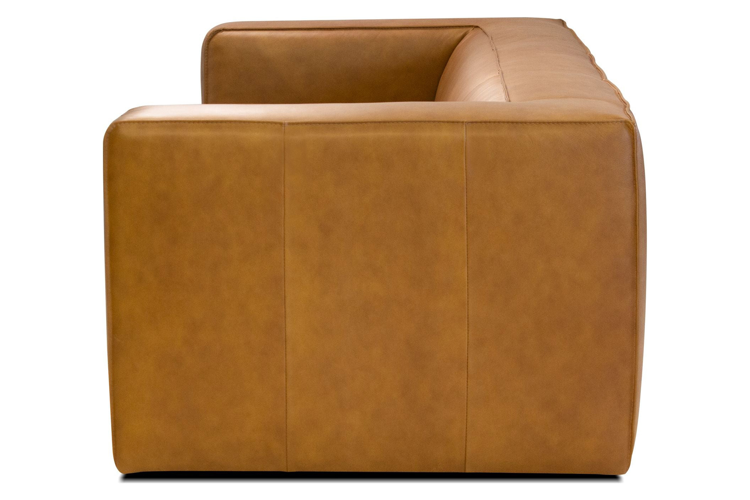 Mobital - Brixton Stationary Sofa in Whiskey, Leather