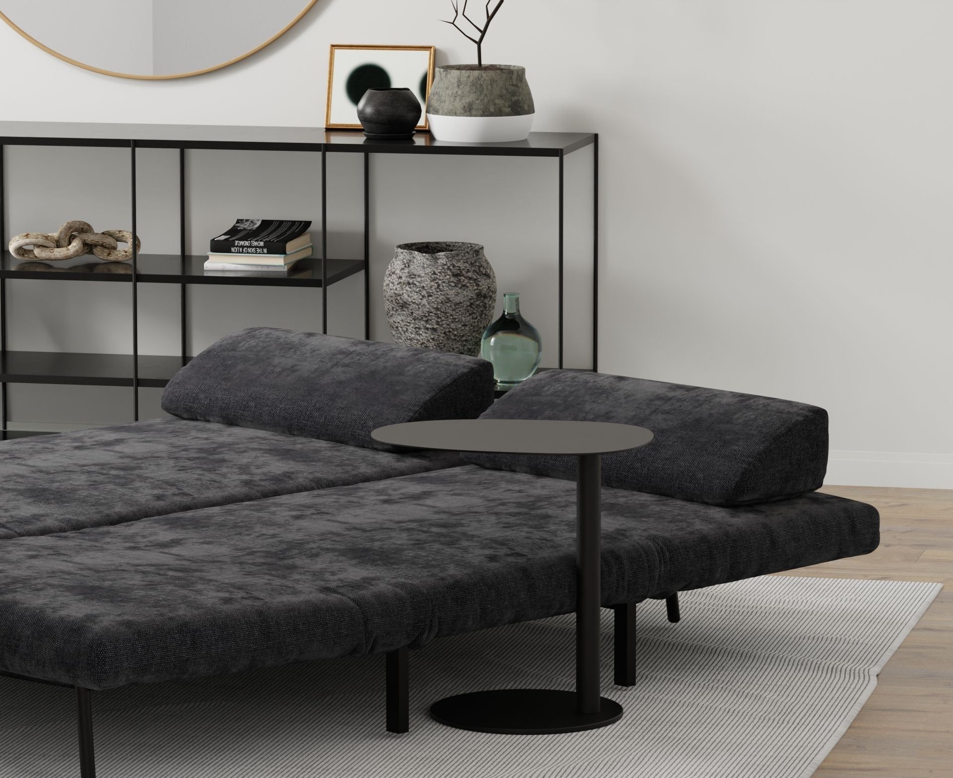 Mobital - Iso Double Chair-Bed in Dusk Chenille, Fabric