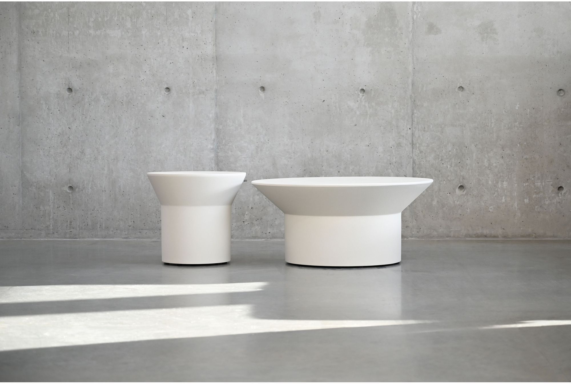 Mobital Boracay Round Coffee Table - Tapioca, Concrete