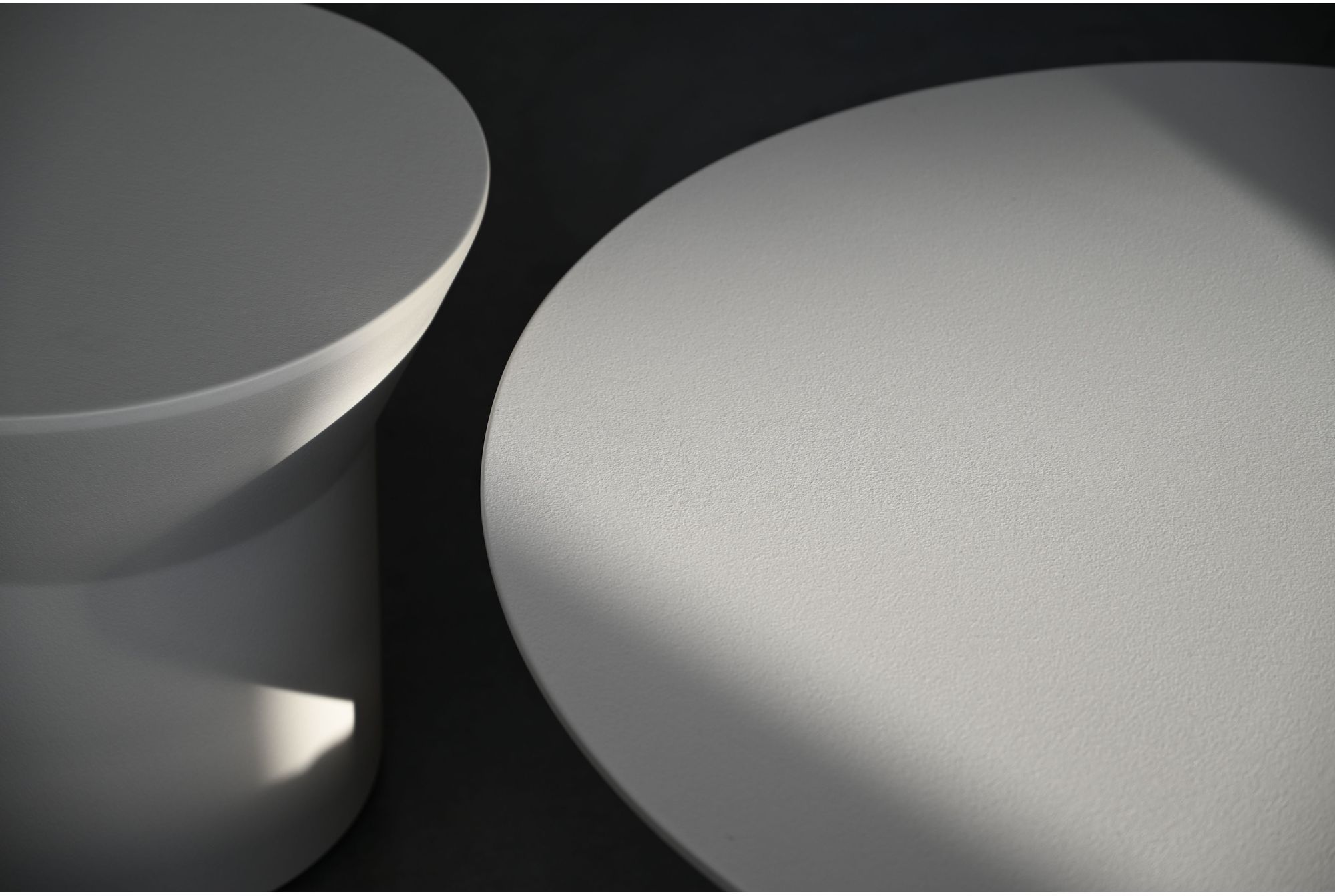 Mobital Boracay Round Coffee Table - Tapioca, Concrete