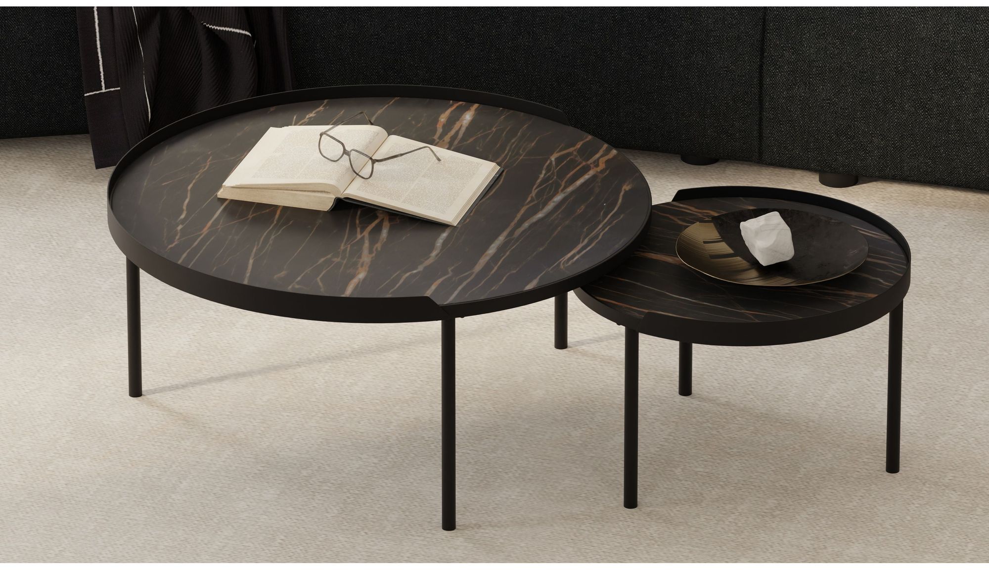 Mobital Coast Small Coffee Table - Noir Desir