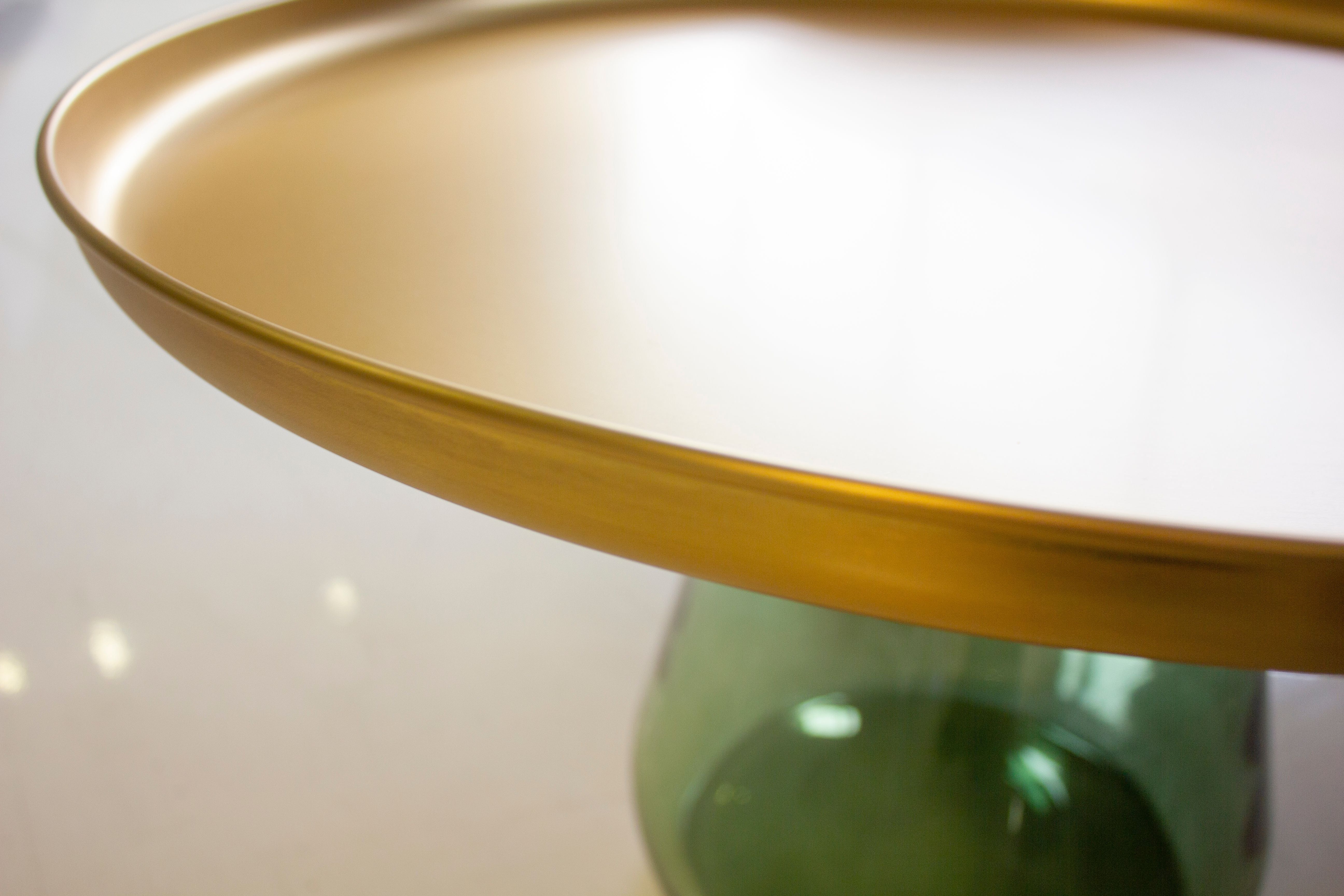 Mobital Duverre Round Coffee Table - Antique Brass, Metal/Glass