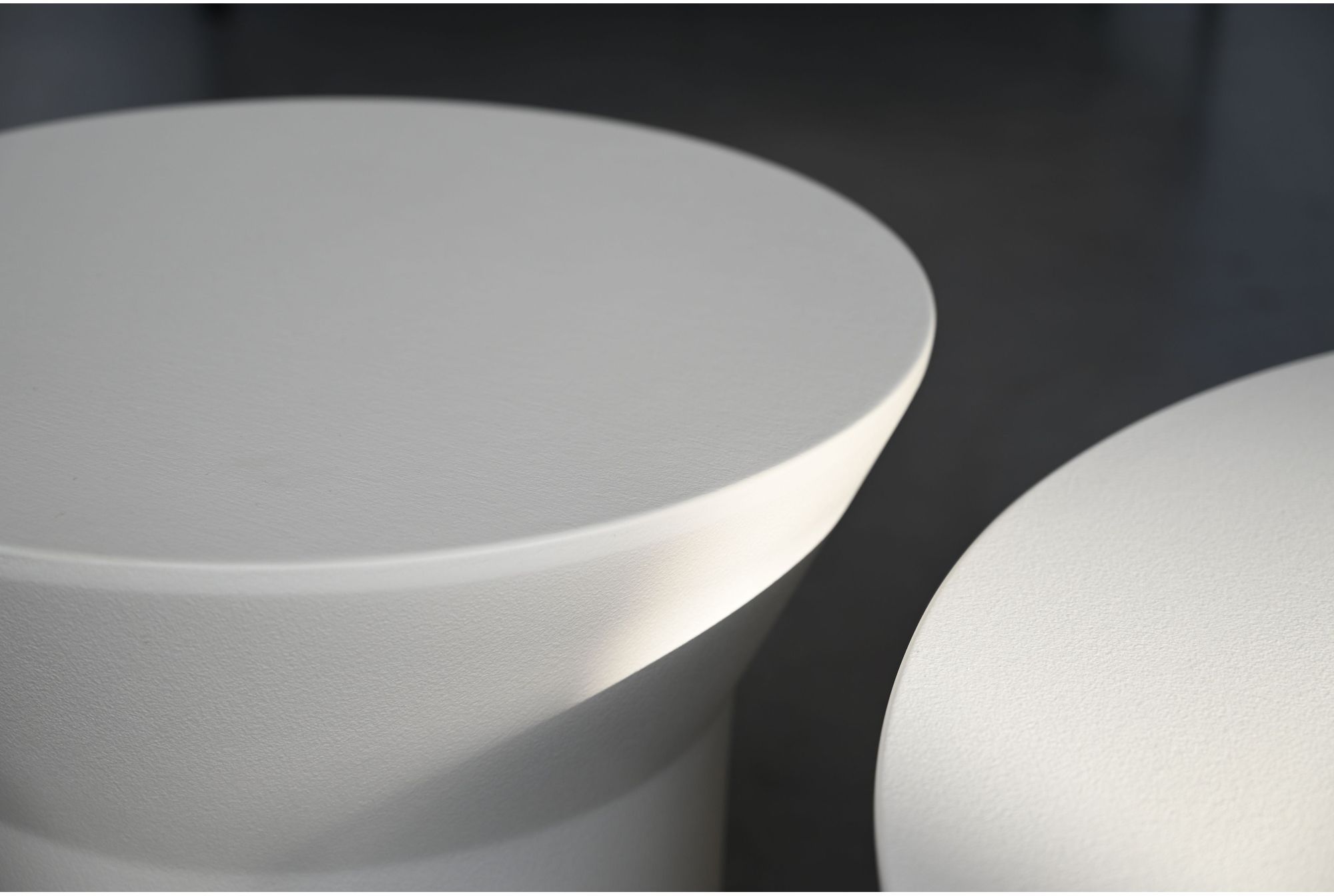 Mobital Boracay Round End Table - Tapioca, Concrete