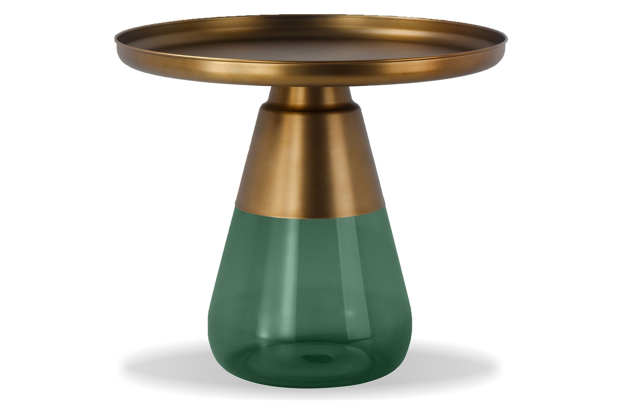 Mobital Duverre End Table - Matte Brass, Metal/Glass
