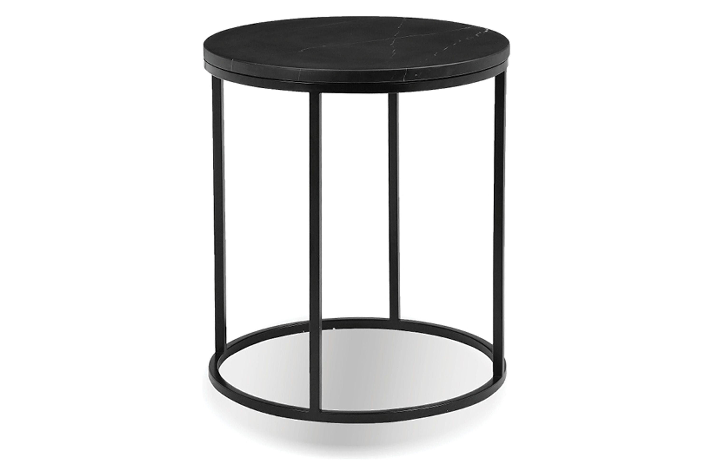 Mobital Onix Round End Table - Black Marquina Marble