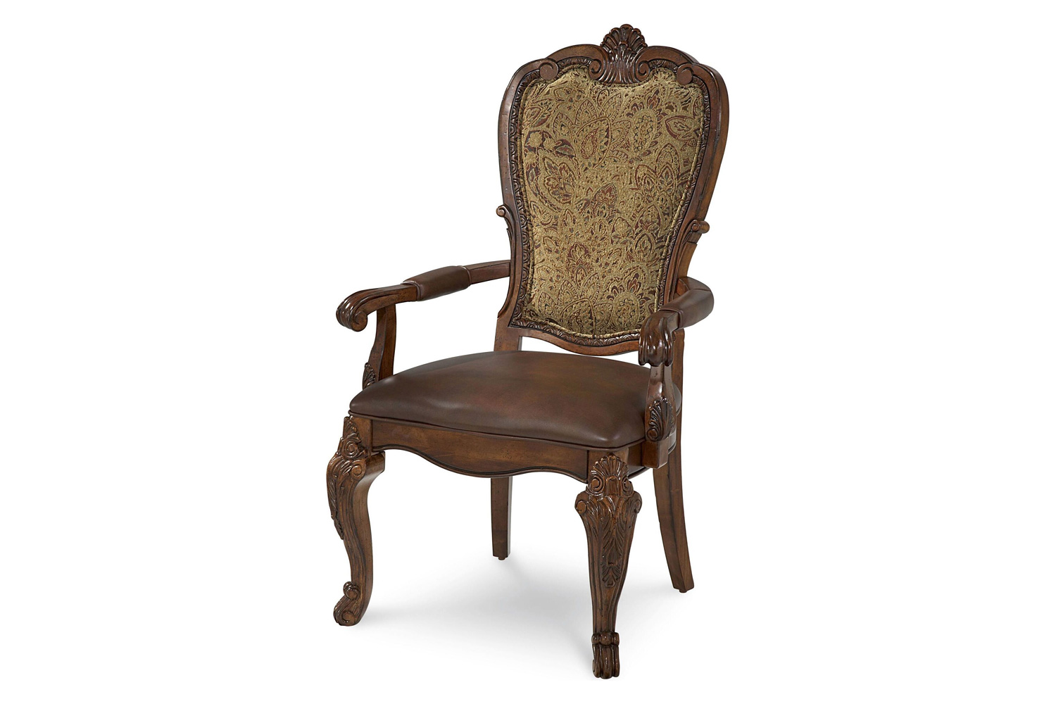 A.R.T. - Old World Upholstered Back Arm Chair Set of 2