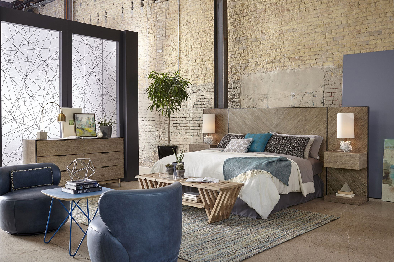 A.R.T. - Epicenters Austin Brown Cedar Park Wall Nightstand Set of 2