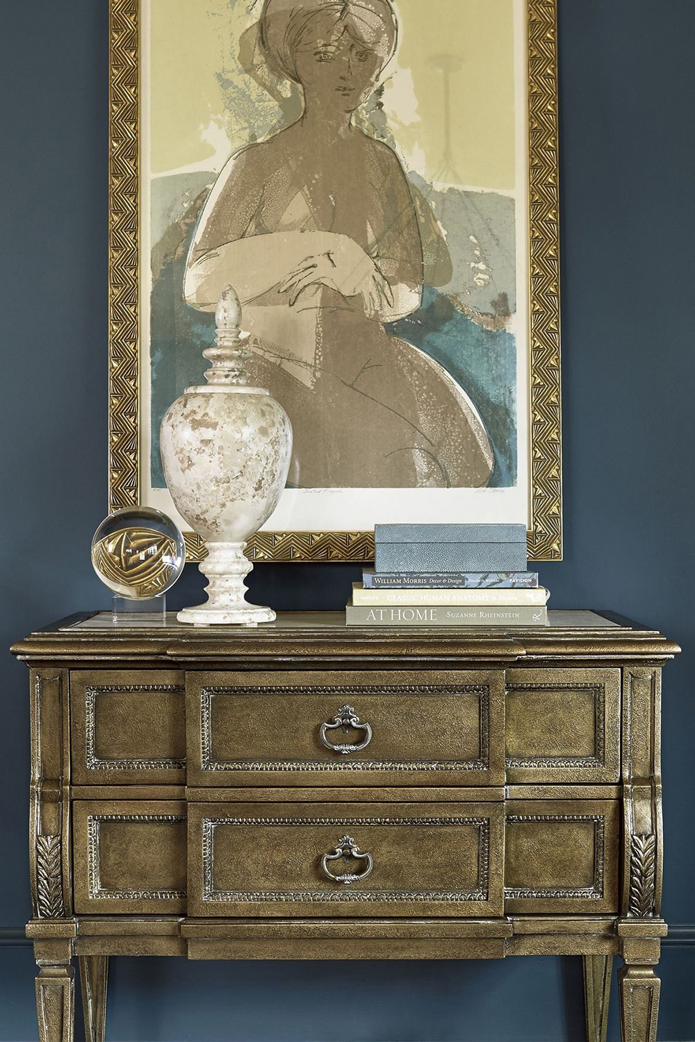 A.R.T. - Continental Crackle Bronze Nightstand