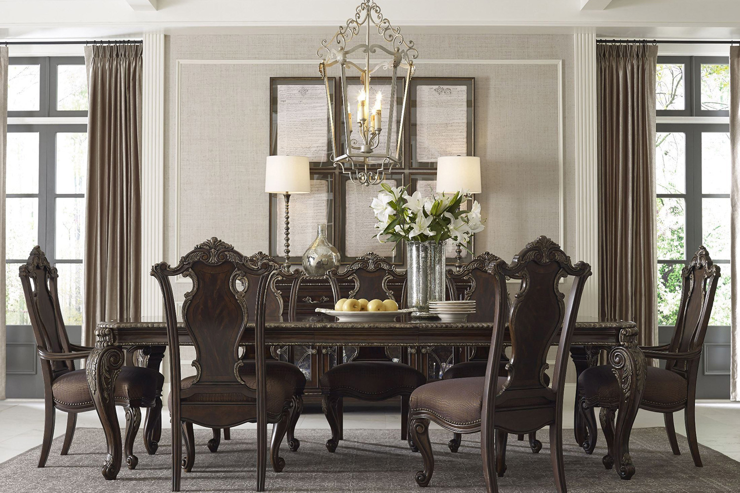 A.R.T. - Gables Wood Back Arm Chair Set of 2