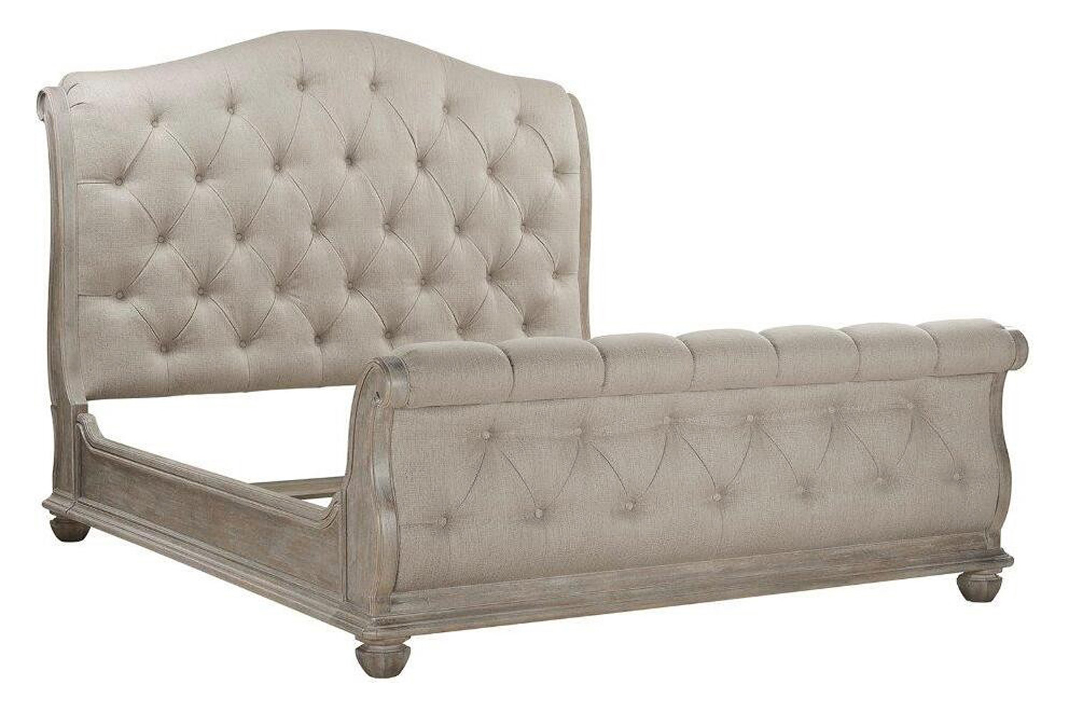 A.R.T. Furniture Summer Creek Shoals Upholstered Tufted Sleigh Bed - King Size