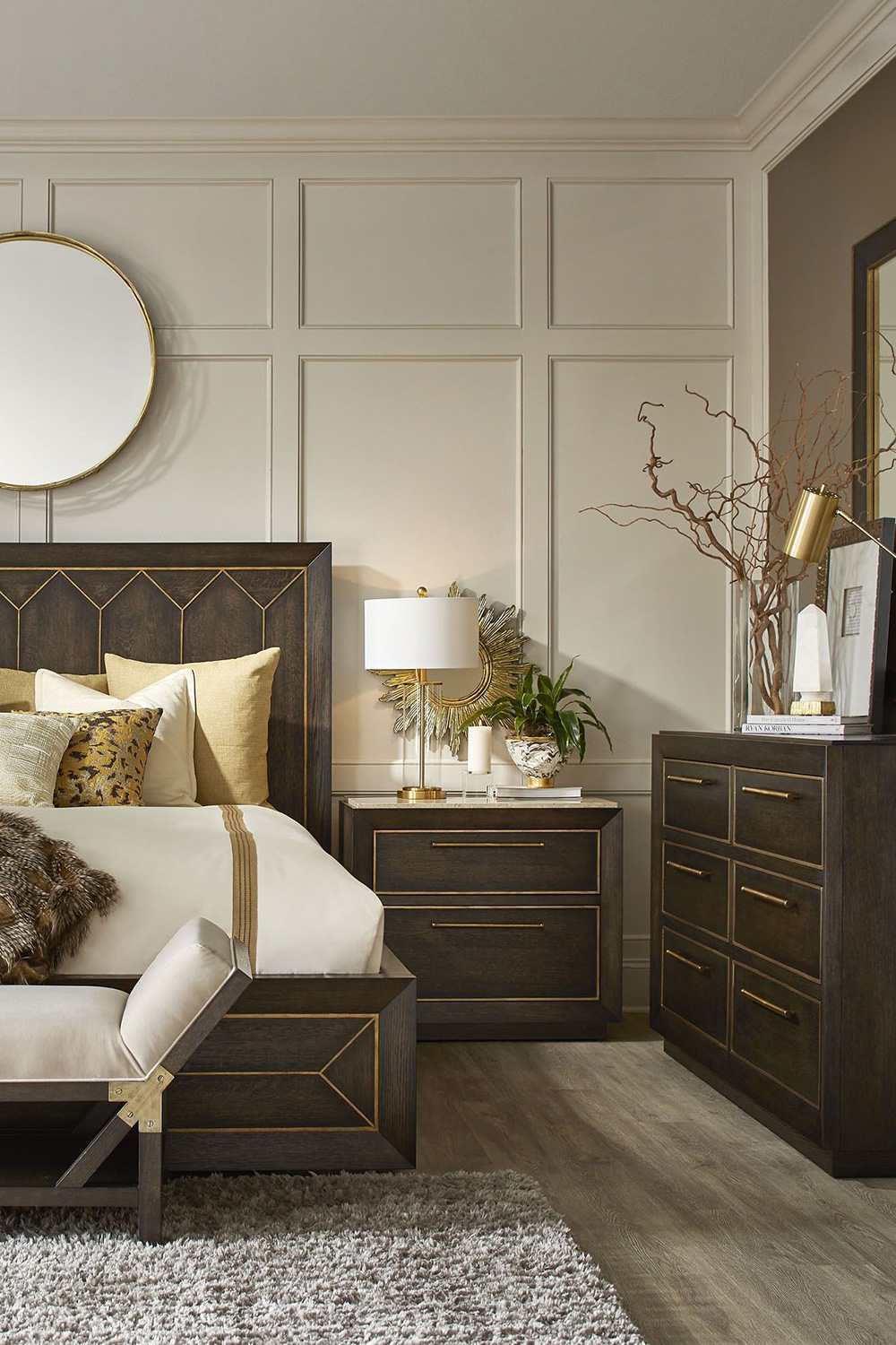 A.R.T. - WoodWright Brown Eichler Panel Bedroom Set