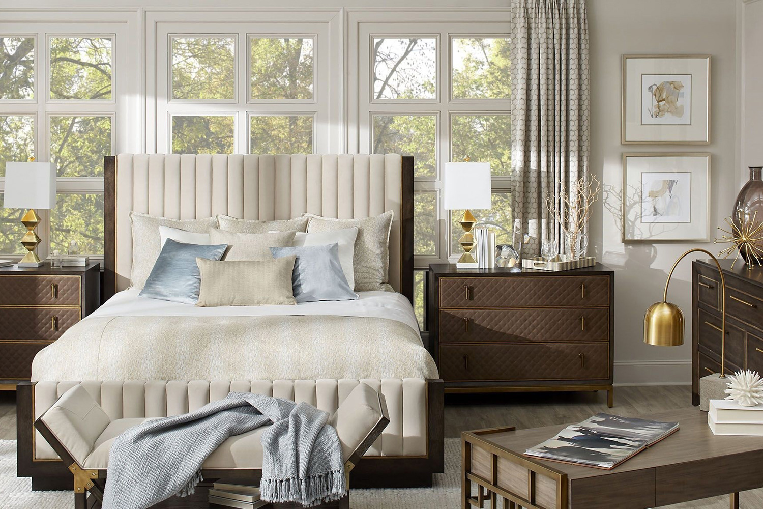 A.R.T. - WoodWright Brown Eichler Panel Bedroom Set
