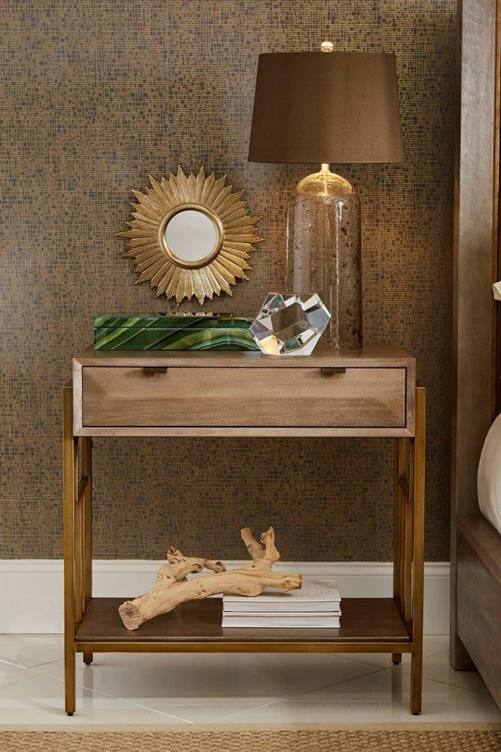 A.R.T. - Furniture Woodwright Ennis Nightstand Champagne