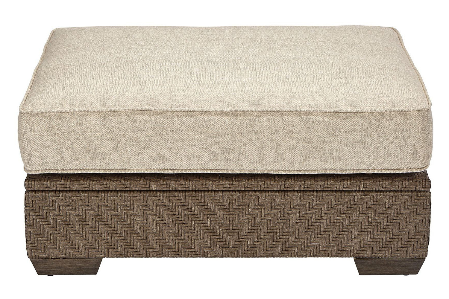 A.R.T. - Arch Salvage Sweet Grass Florence Outdoor Wicker Ottoman