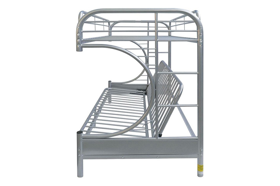 ACME Eclipse Twin XL Over Queen Futon Bunk Bed - Silver
