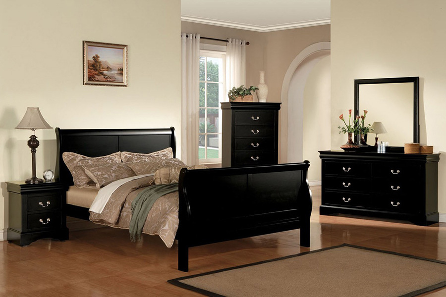 ACME Louis Philippe III Mirror - Black