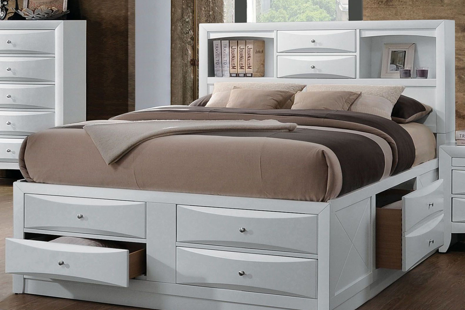 ACME - Ireland Bookcase Storage Bed