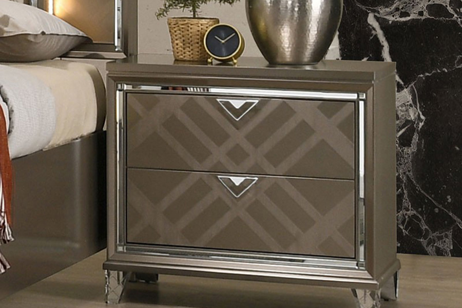 ACME Skylar Nightstand - Dark Champagne