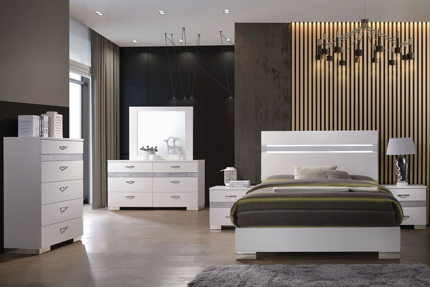 ACME - Naima II Nightstand in White High Gloss