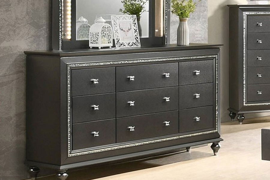 ACME Kaitlyn Dresser - Metallic Gray