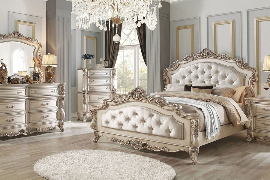 ACME - Gorsedd Mirror in Golden Ivory