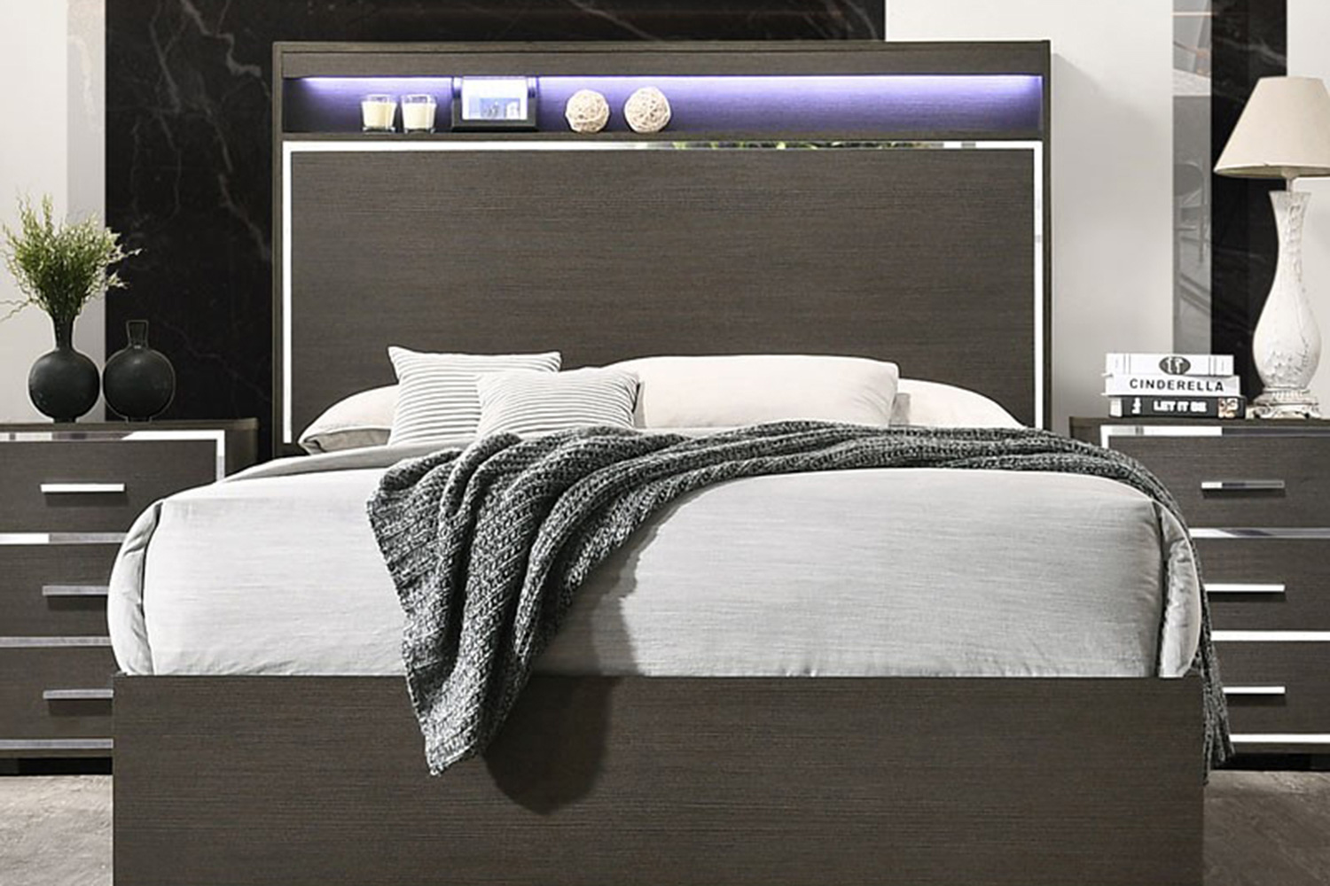 ACME Escher Bookcase Bed - King Size