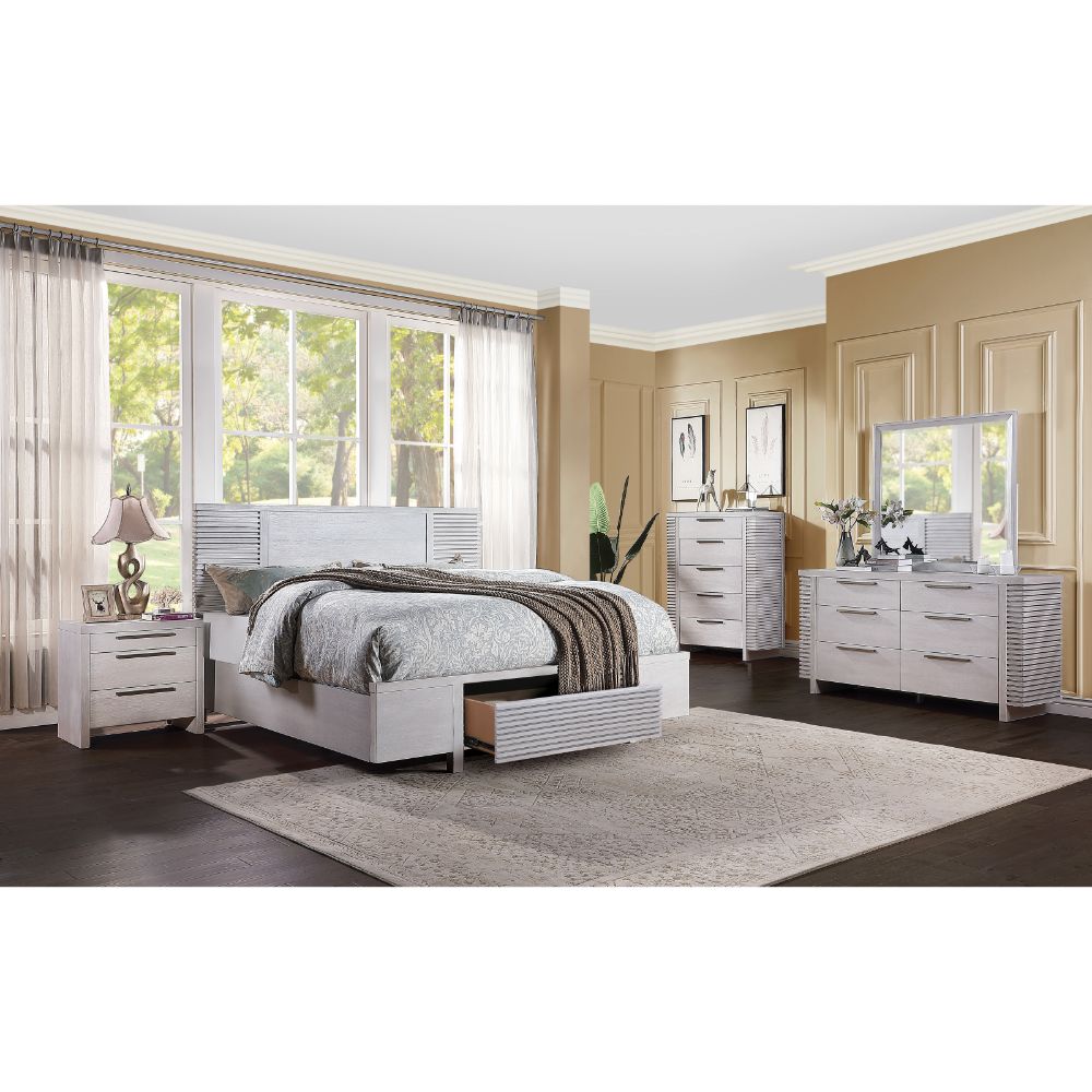 ACME Aromas Queen Bed - White Oak