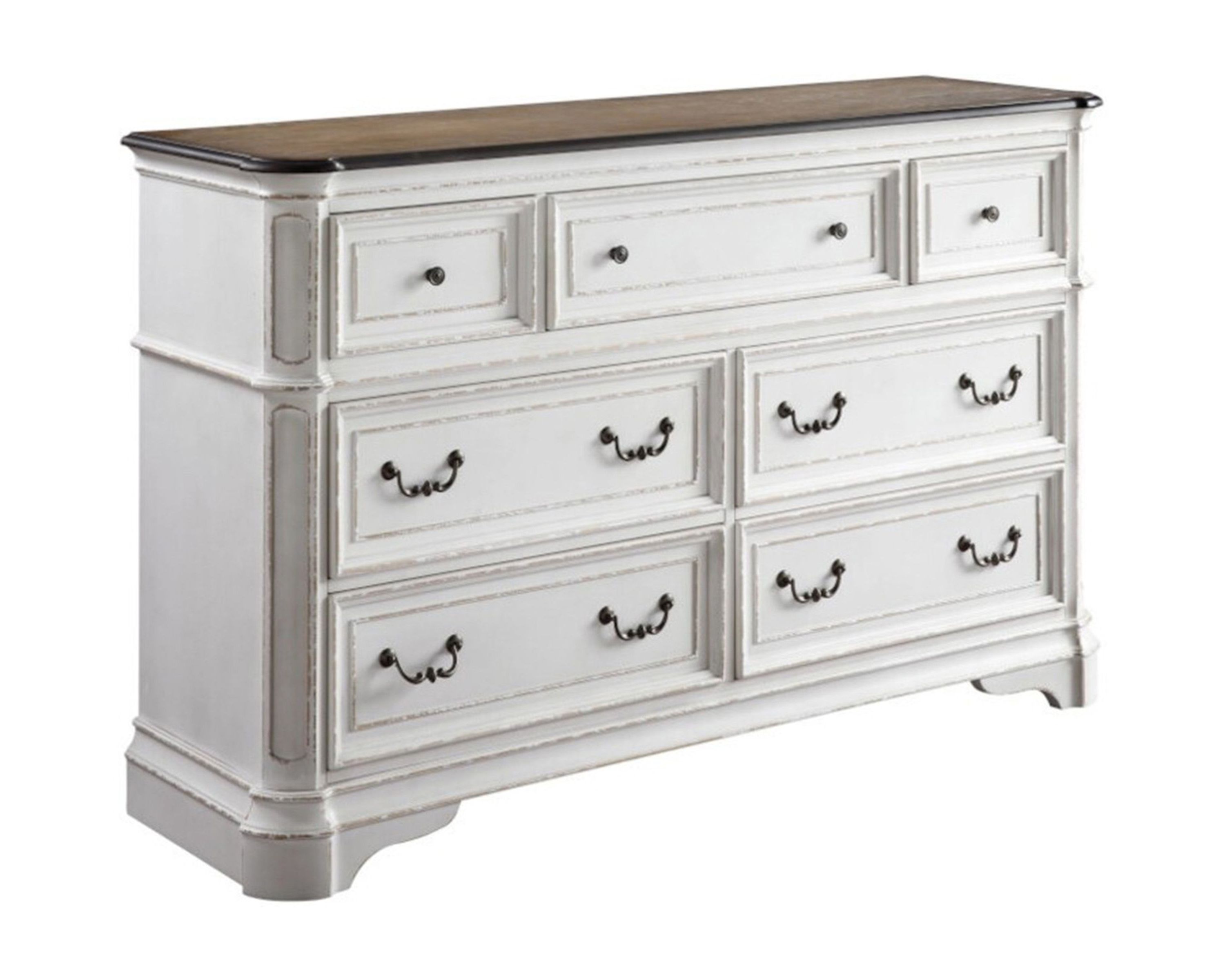 ACME - Florian Dresser in Antique White/Oak