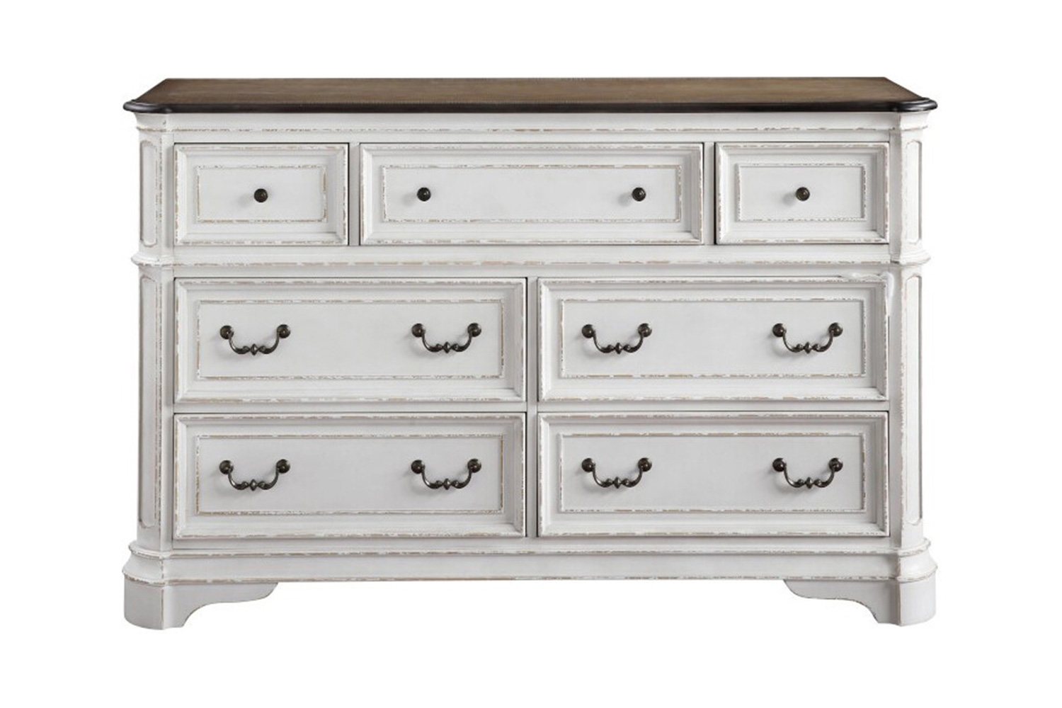 ACME - Florian Dresser in Antique White/Oak