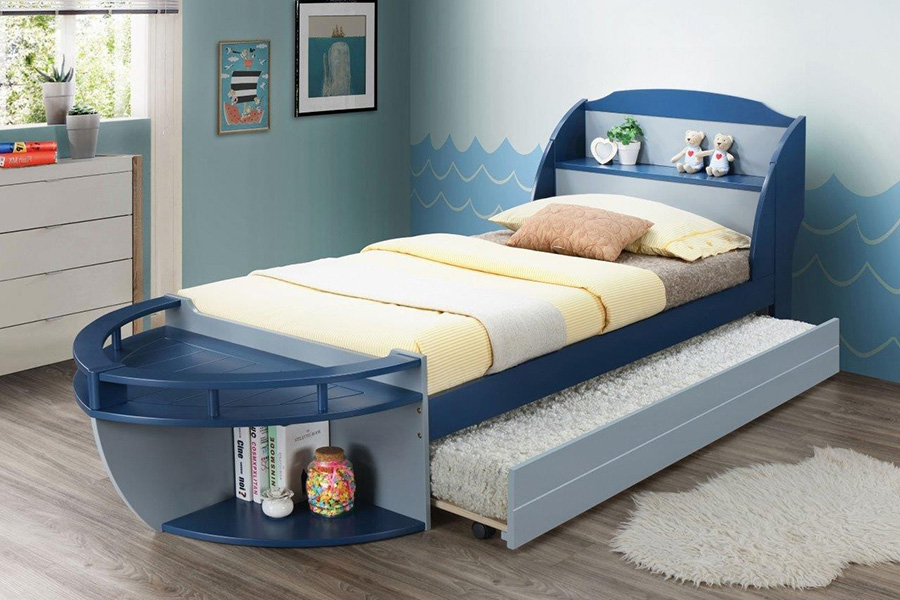 ACME Neptune II Gray Twin Trundle - 1 Drawer
