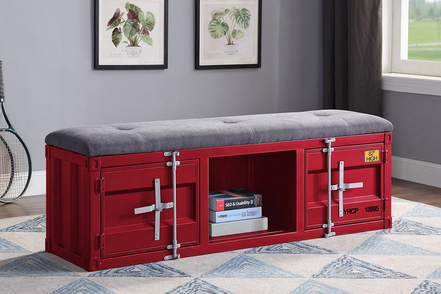 ACME Cargo Youth Storage Bench - Red