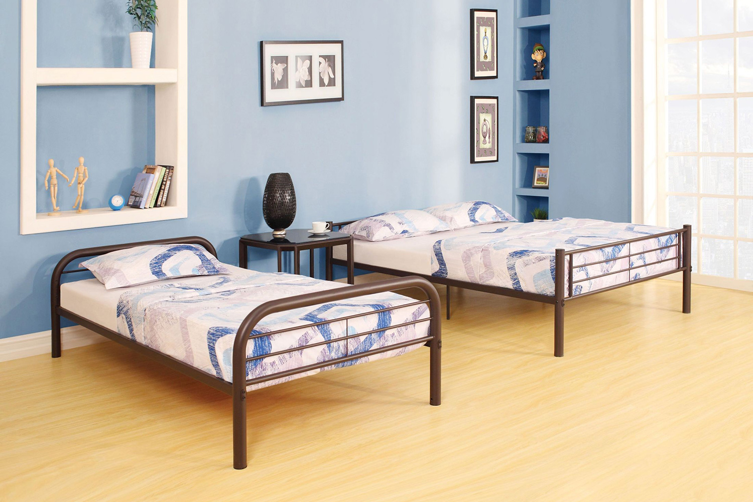 ACME - Cairo Twin/Full Bunk Bed in Sandy Black
