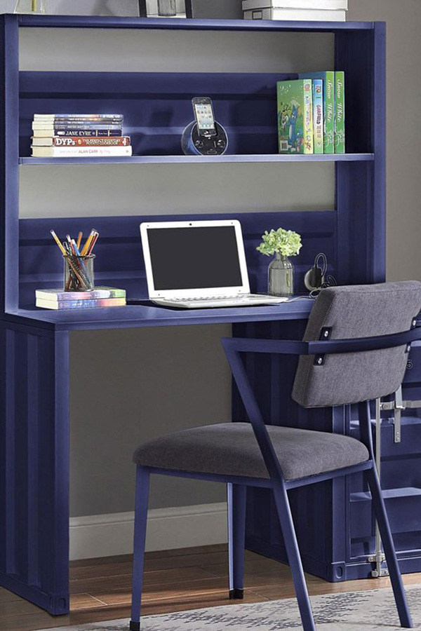 ACME Cargo Youth Desk with Hutch - Blue