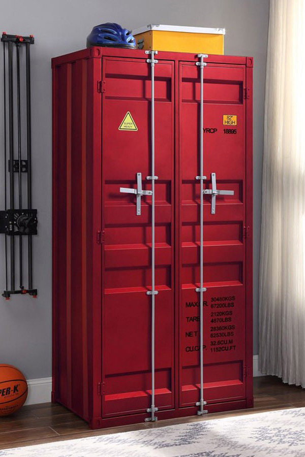 ACME Cargo Youth Double Door Wardrobe - Red