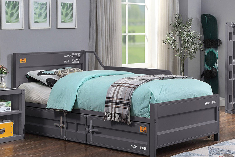 ACME Cargo Youth Daybed with Trundle - Gunmetal