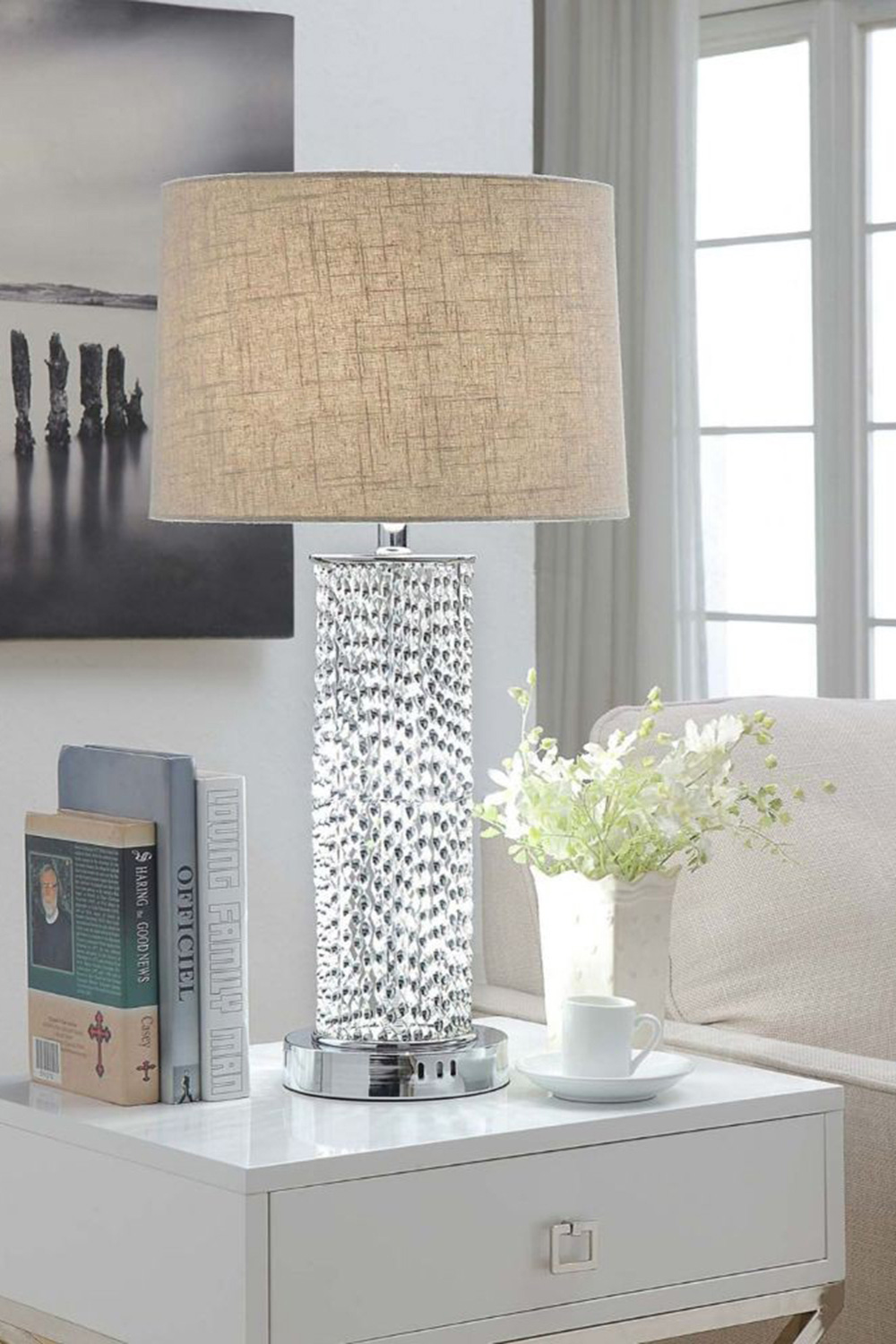 ACME - Britt Table Lamp in Chrome