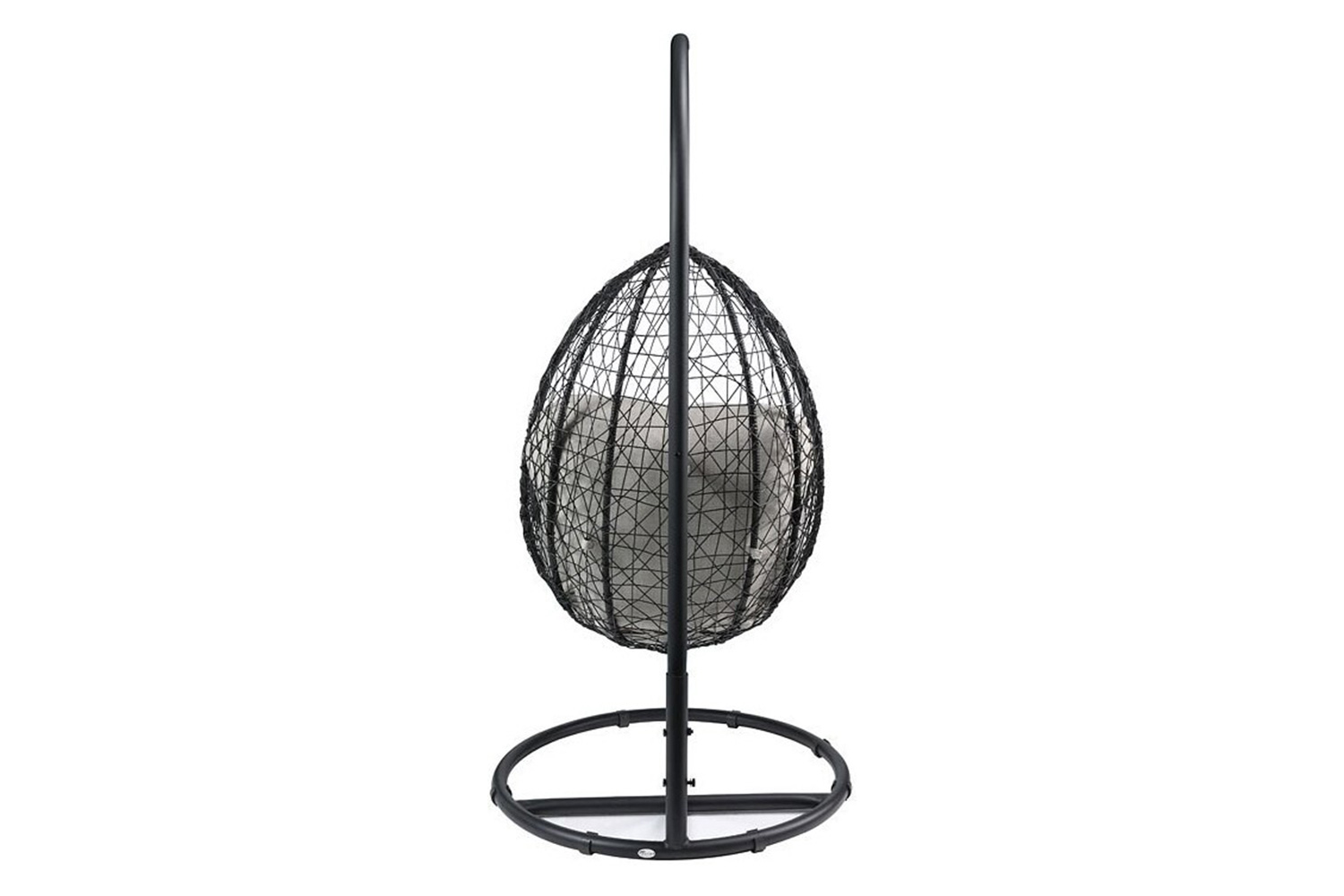 ACME Simona Patio Swing Chair with Stand - Beige/Black