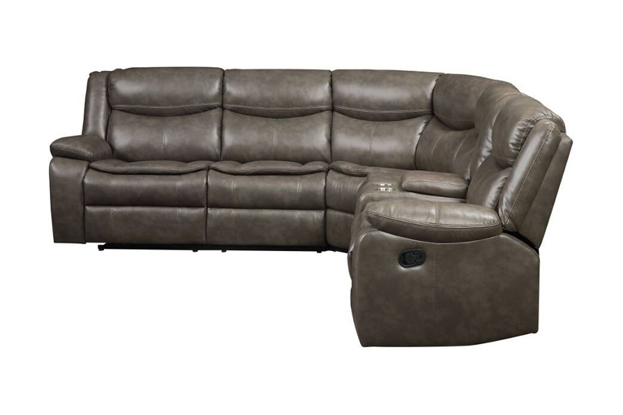 ACME Tavin Motion Sectional Sofa - Taupe Leather